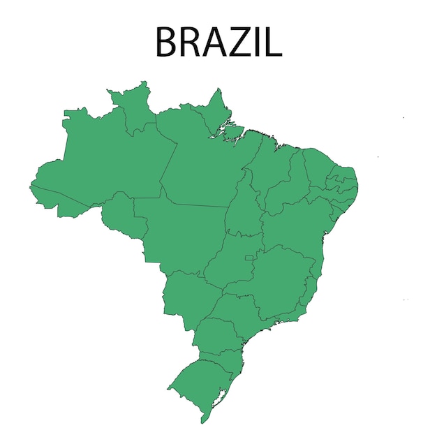 Vector mapa de brasil o el brasil