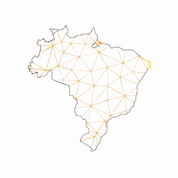 Mapa de Brasil sobre un fondo blanco