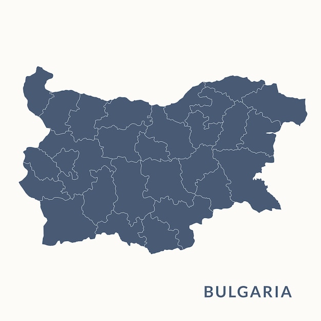 Mapa de bulgaria. bulgaria mapa ilustración vectorial.