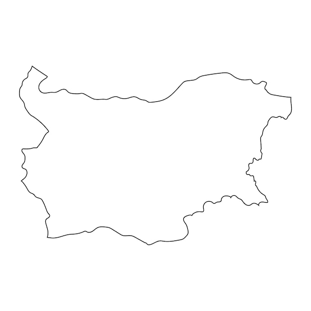 Mapa de Bulgaria muy detallado con bordes aislados en el fondo