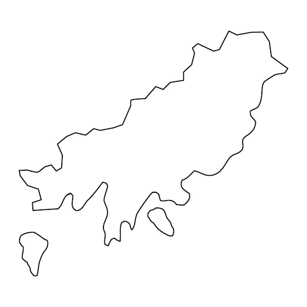 Mapa de Busan ciudad metropolitana de Corea del Sur ilustración vectorial