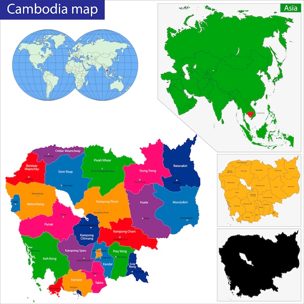 Mapa de Camboya