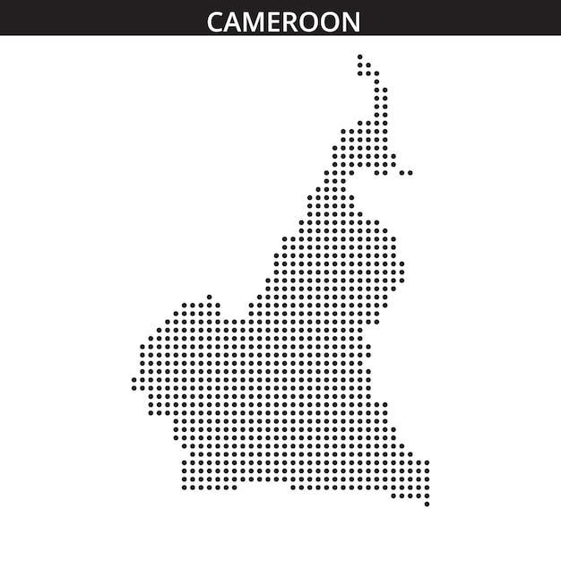 Mapa de Camerún en puntos
