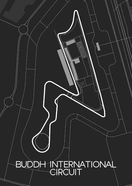 Mapa de carreras del circuito internacional de Buddh
