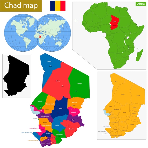 Mapa de chad