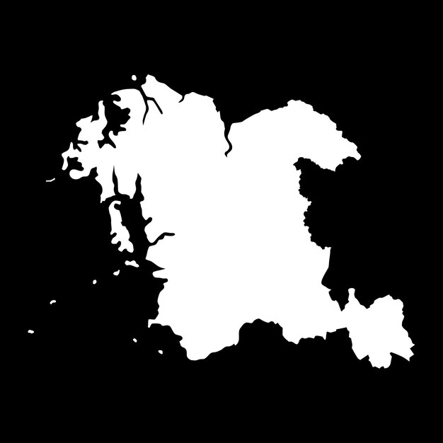 Mapa de Chungcheong del Sur provincia de Corea del Sur ilustración vectorial
