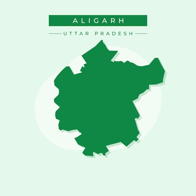 Vector mapa de la ciudad de aligarh mapa vector ilustración vector de la ciudad de aligarh mapa india ciudad