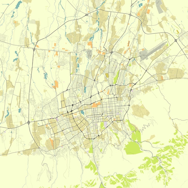 Mapa de la ciudad de Almaty, Kazajstán