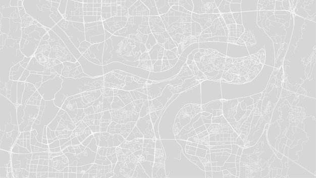 Mapa de la ciudad de Chongqing cartel blanco y gris mapa vectorial de fondo horizontal mapa de calles del área del municipio panorama de horizonte en pantalla ancha