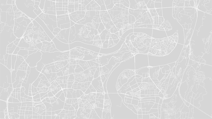 Vector mapa de la ciudad de chongqing cartel blanco y gris mapa vectorial de fondo horizontal mapa de calles del área del municipio panorama de horizonte en pantalla ancha
