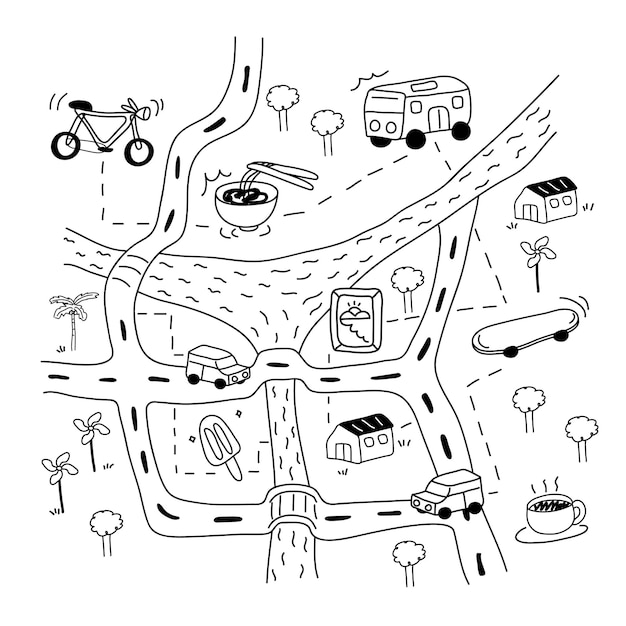 Mapa de la ciudad para cualquier tipo de información gráfica digital y publicación impresa.