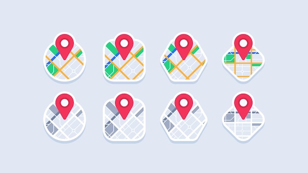 Mapa de la ciudad con iconos de ubicación