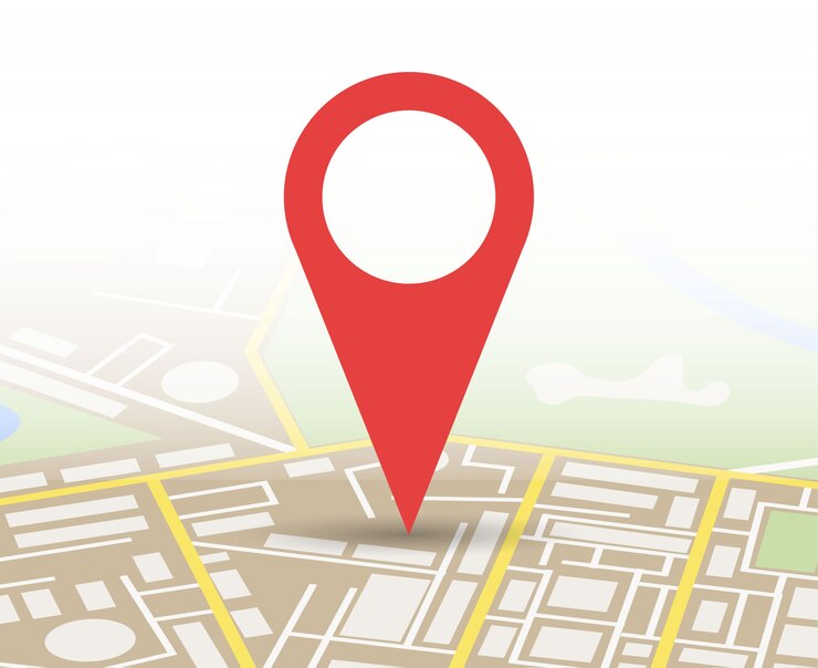 Vector mapa de la ciudad con marcador, icono de vector