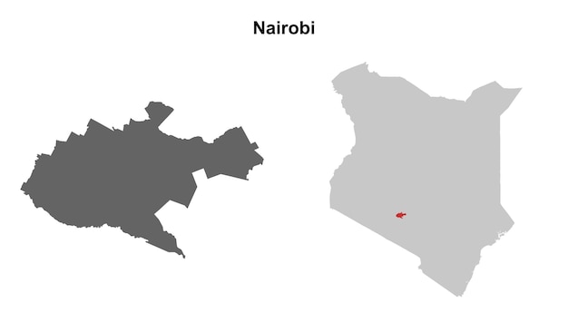 Mapa de la ciudad de Nairobi, Kenia