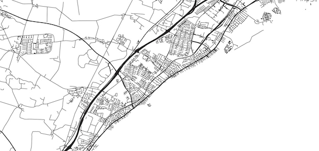 Mapa de la ciudad de vector urbano de Greve Dinamarca