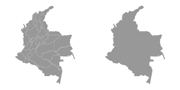 Mapa de colombia con divisiones administrativas