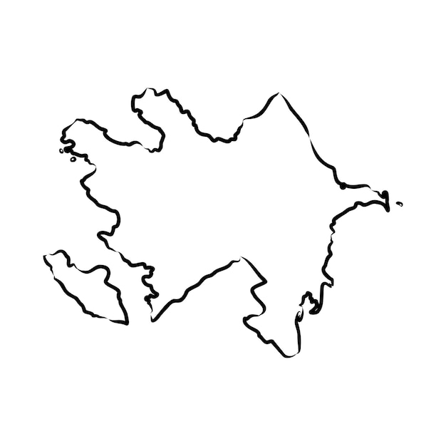 Mapa de concepto de mapa de azerbaiyán vector de mapa de azerbaiyán