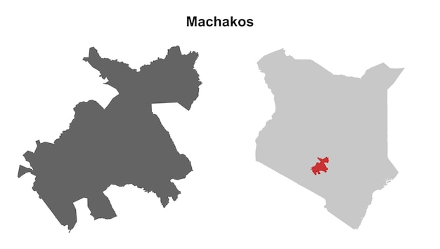 Mapa del condado de Machakos, Kenia