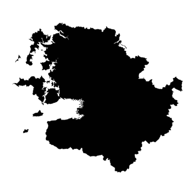 Mapa del condado de Mayo condados administrativos de Irlanda Ilustración vectorial