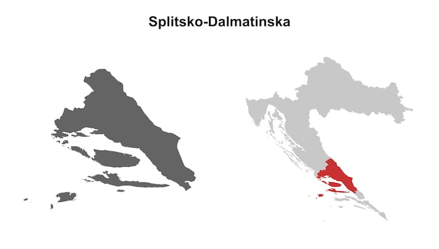 Mapa del condado de Split-Dalmatia