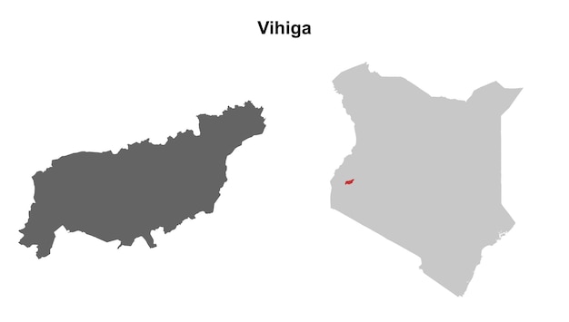Mapa del condado de Vihiga en Kenia