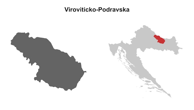 Mapa del condado de Virovitico-Podravska