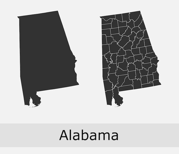 Mapa de los condados de Alabama