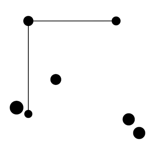 Mapa de la constelación de Coma Berenices Ilustración vectorial