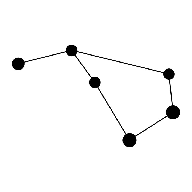 Vector mapa de la constelación de volans ilustración vectorial