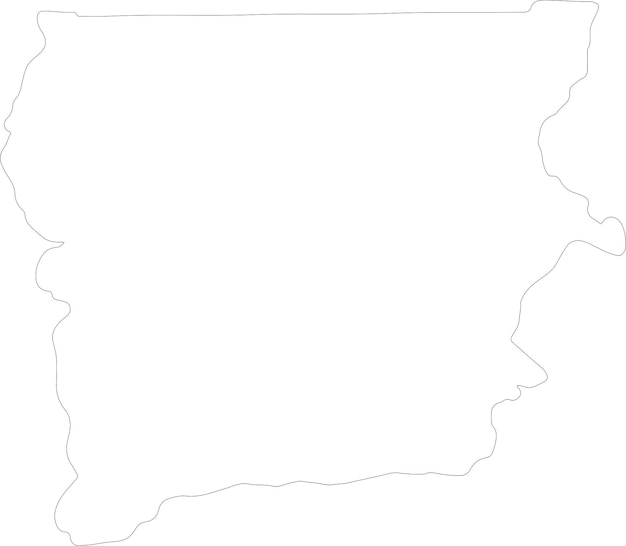 Mapa del contorno del Alto Oeste de Ghana