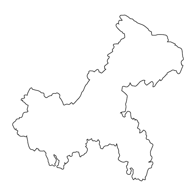 Mapa del contorno de Chongqing, China