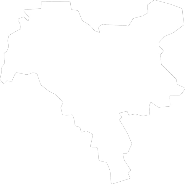 Vector mapa del contorno de la ciudad de kiev, ucrania