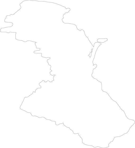 Mapa del contorno de Dagestán, Rusia