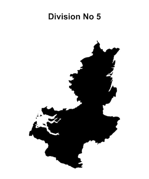 Mapa del contorno de la División No 5 de Terranova y Labrador
