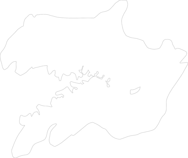 Mapa del contorno de Guinea Bissau