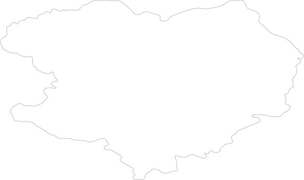 Vector mapa del contorno de kharkiv, ucrania