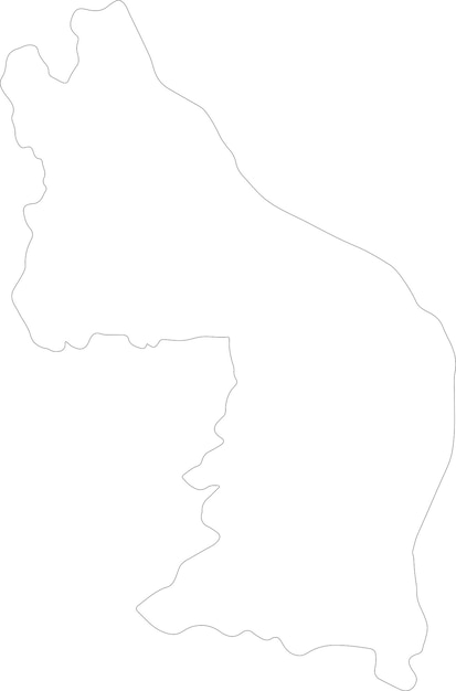 Vector mapa del contorno de nakhon phanom, tailandia