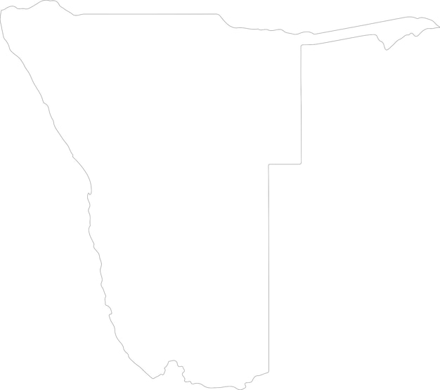 Vector mapa del contorno de namibia