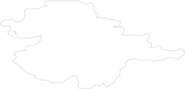 Mapa del contorno de Naryn, Kirguistán