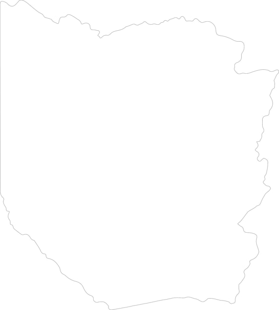 Mapa del contorno del oeste de Zambia