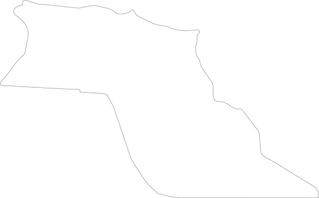 Mapa del contorno de El Oued Argelia