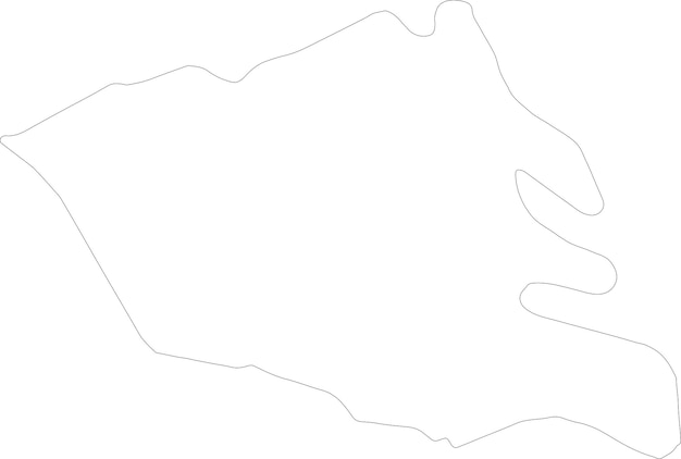 Vector mapa del contorno de ragusa, italia