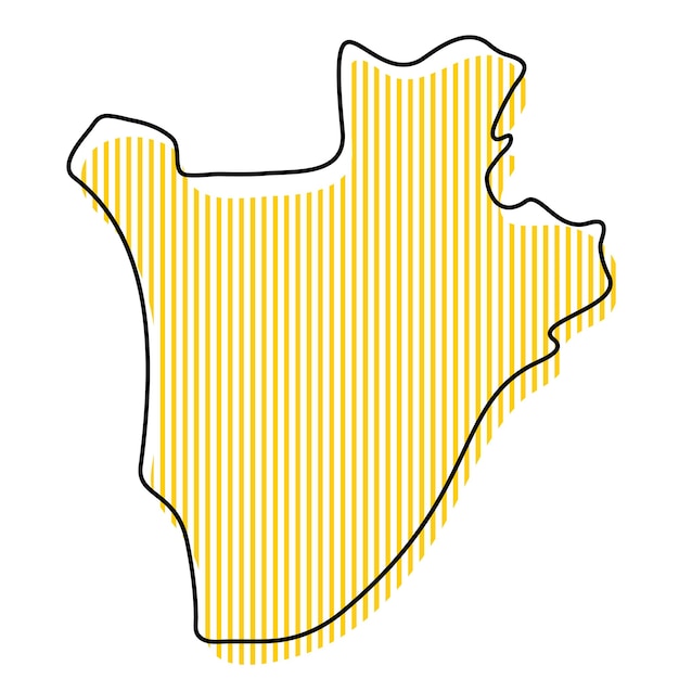 Mapa de contorno simple estilizado del icono de Burundi