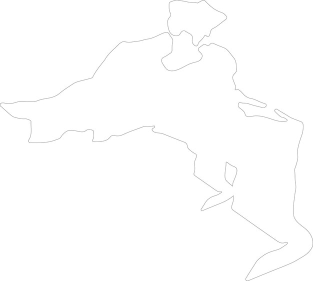 Mapa del contorno de la tunisia medina