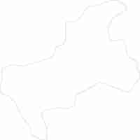 Vector mapa del contorno de yazd en irán