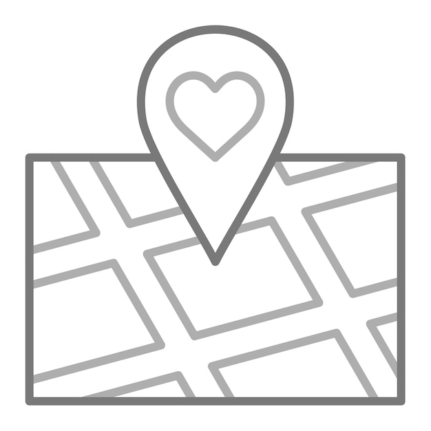 un mapa con un corazón y la palabra amor en él