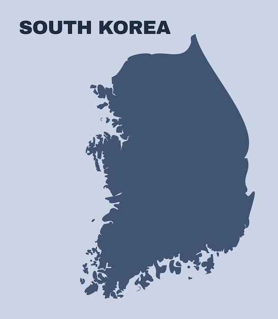 El mapa de Corea del Sur es un vector plano simple.