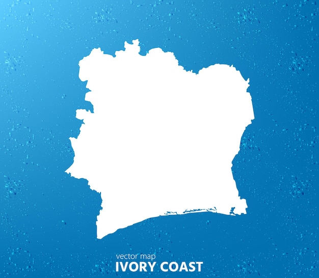 Mapa de Costa de Marfil Mapa vectorial para cualquier necesidad