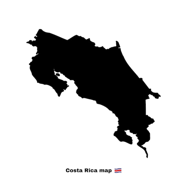 Vector mapa de costa rica