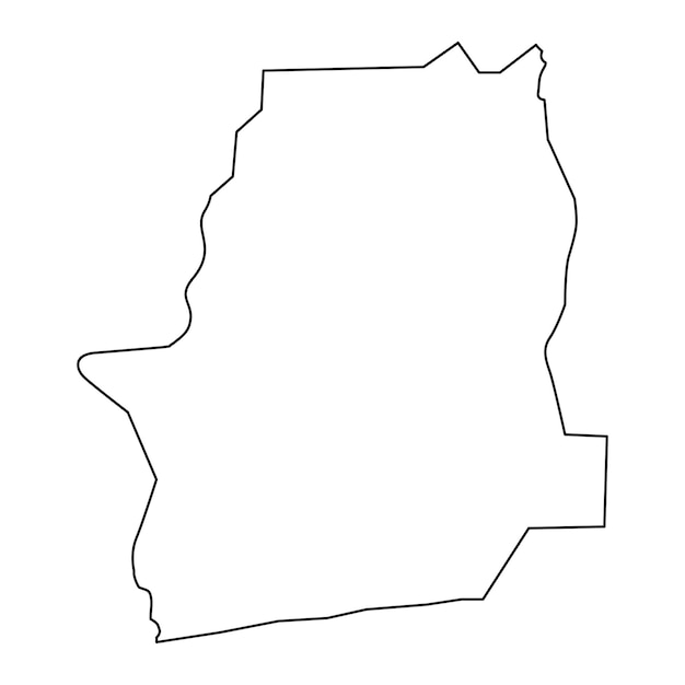 Mapa del departamento Atlántico división administrativa de Benin